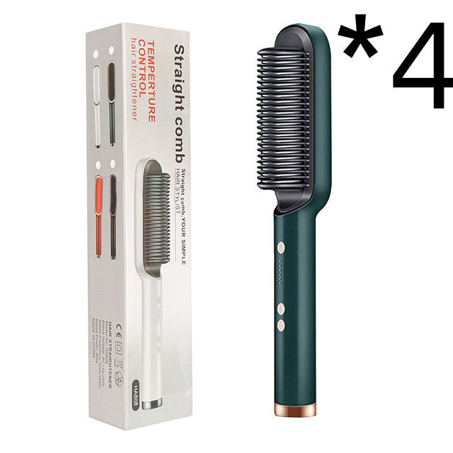 2-in-1 Hair Straightener & Hot Comb with Negative Ion Curling