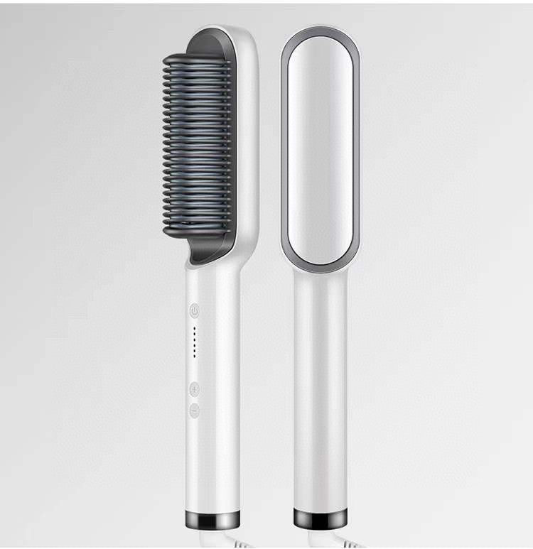 2-in-1 Hair Straightener & Hot Comb with Negative Ion Curling