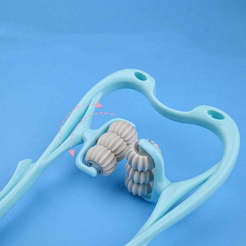 Manual Six-Wheel Neck Massager Roller