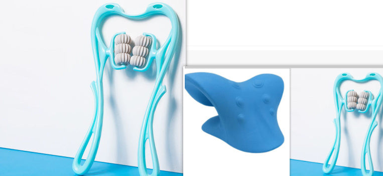 Manual Six-Wheel Neck Massager Roller