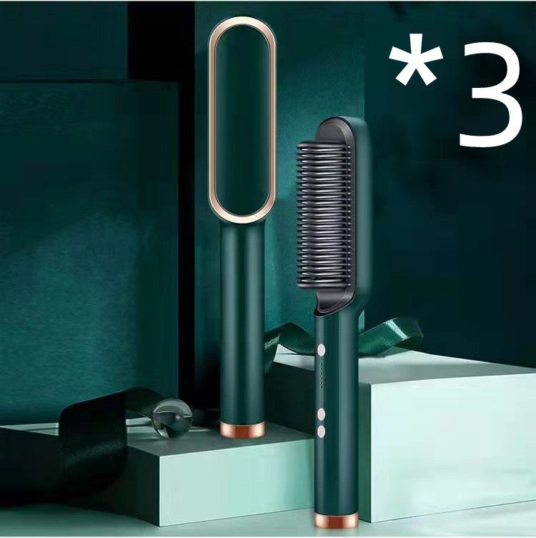 2-in-1 Hair Straightener & Hot Comb with Negative Ion Curling