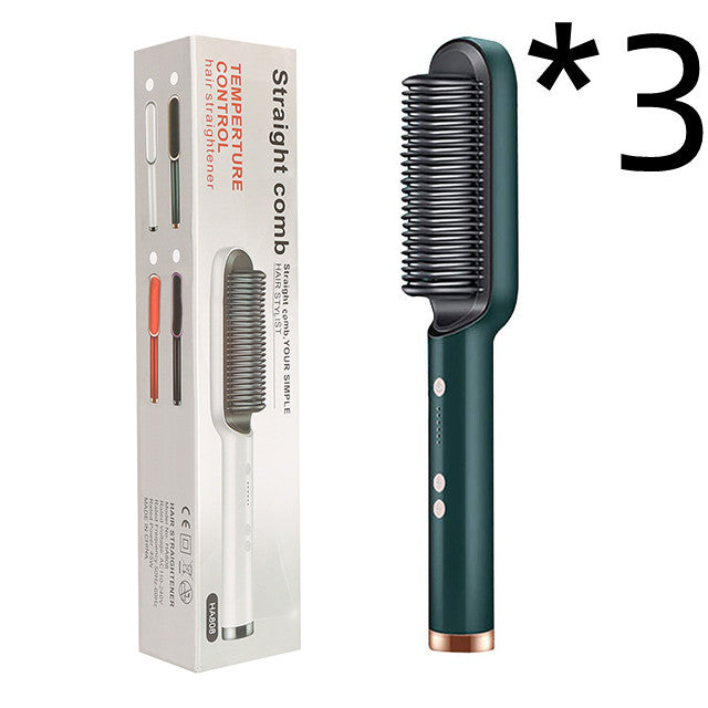 2-in-1 Hair Straightener & Hot Comb with Negative Ion Curling