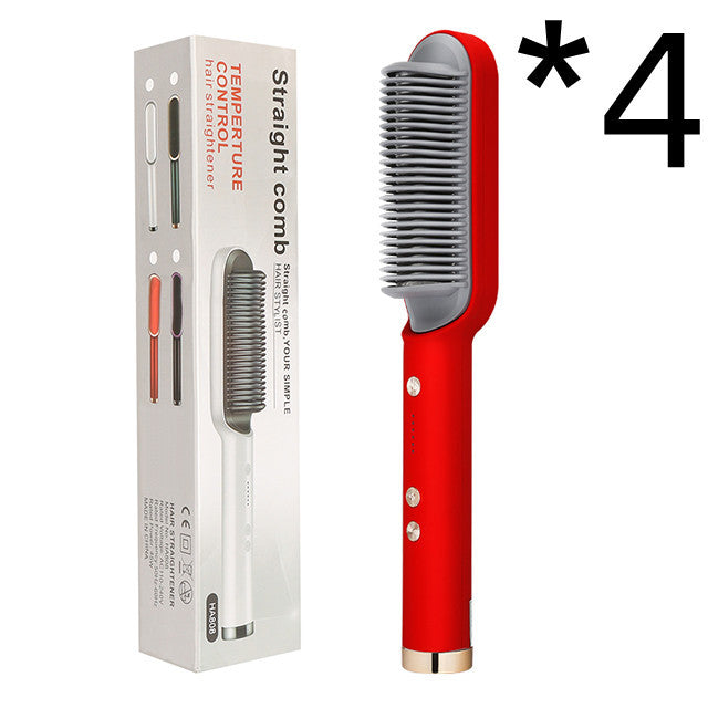 2-in-1 Hair Straightener & Hot Comb with Negative Ion Curling