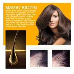 Hair growth essential oil with biotin treatment