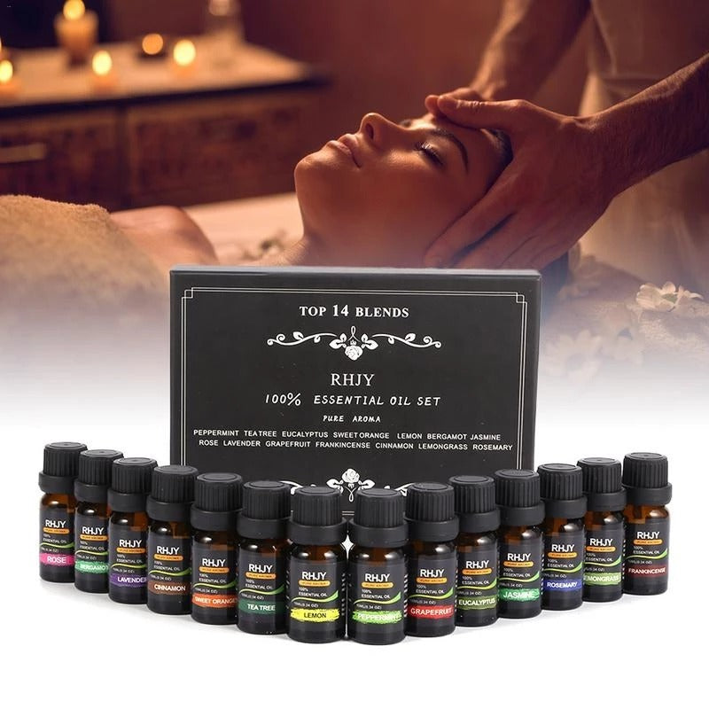 Diffuser oil set in use at home