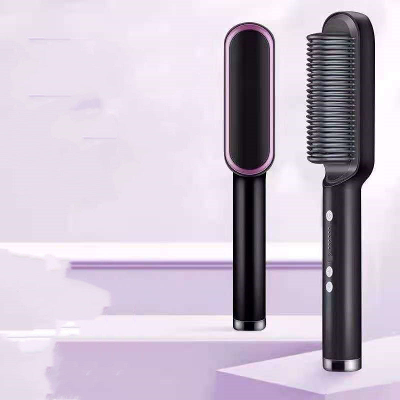 2-in-1 Hair Straightener & Hot Comb with Negative Ion Curling