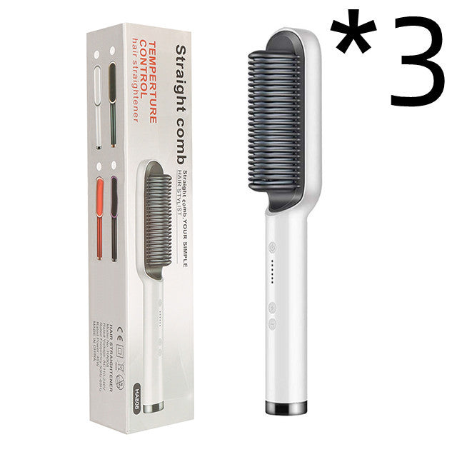 2-in-1 Hair Straightener & Hot Comb with Negative Ion Curling