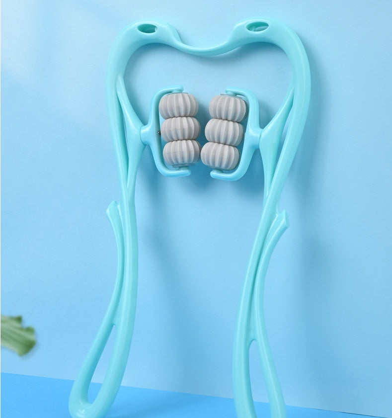 Manual Six-Wheel Neck Massager Roller