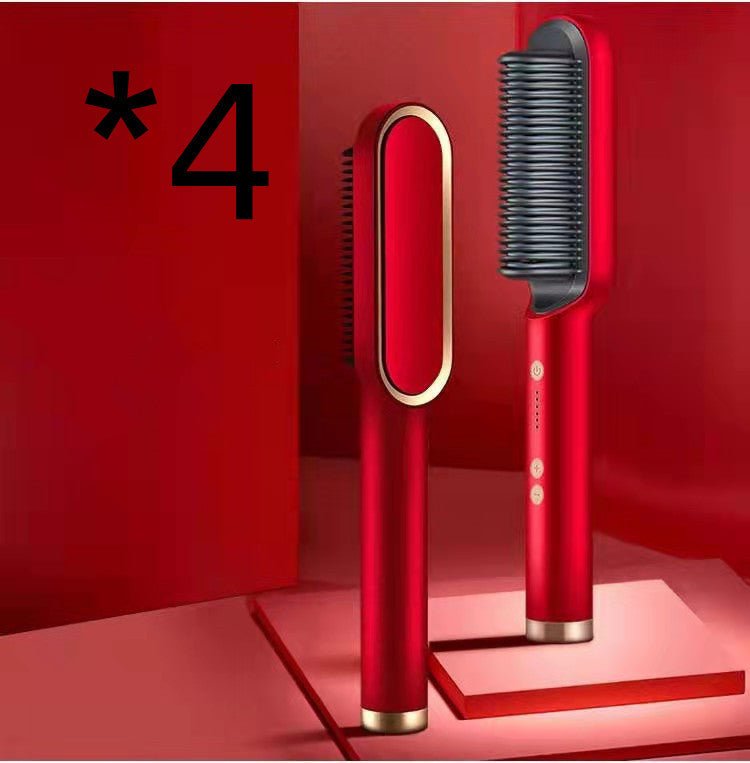 2-in-1 Hair Straightener & Hot Comb with Negative Ion Curling