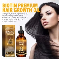 Biotin hair oil packaging design