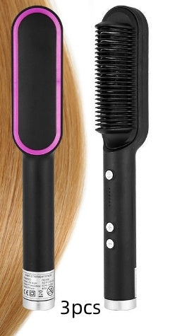 2-in-1 Hair Straightener & Hot Comb with Negative Ion Curling