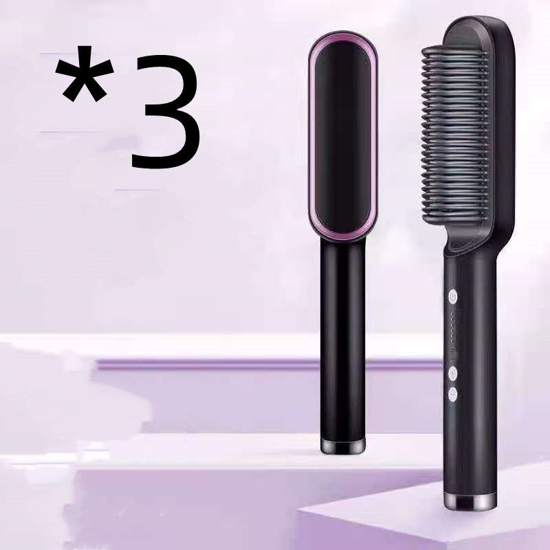 2-in-1 Hair Straightener & Hot Comb with Negative Ion Curling