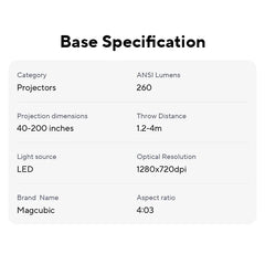 Magcubic Projector HY300 Pro 4K Android 11 Dual Wifi6 260ANSI Allwinner H713 BT5.0 1080P 1280*720P Home Cinema Outdoor Projetor