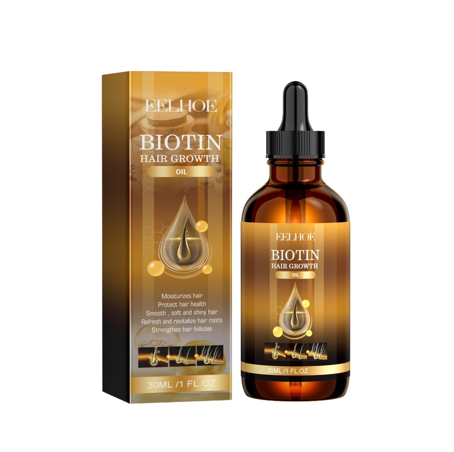 Biotin hair essential oil bottle front view